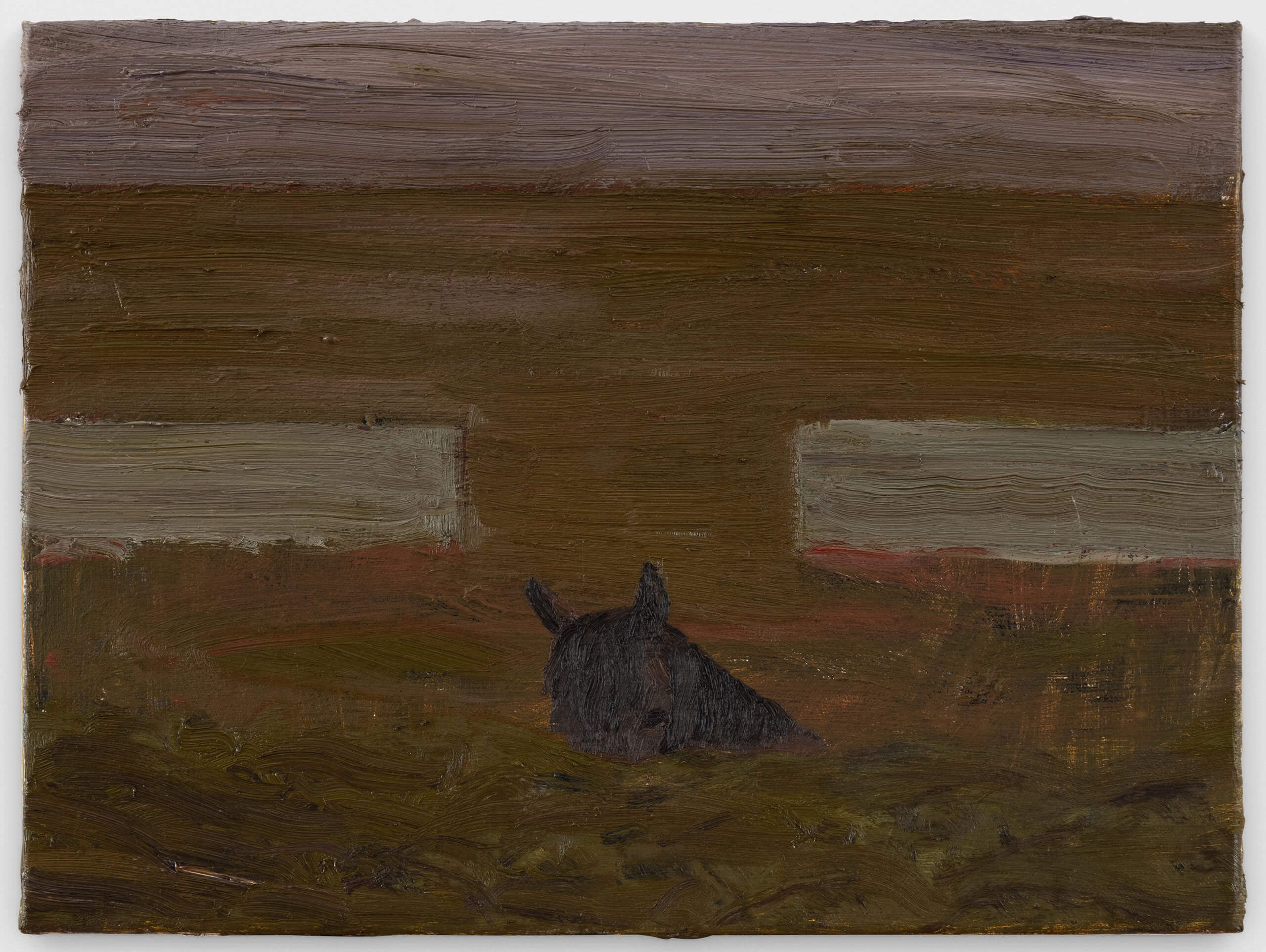 Danny Fox Towednack burial, 2020 oil on canvas 12 x 16 in. (30.5 x 40.6 cm.)