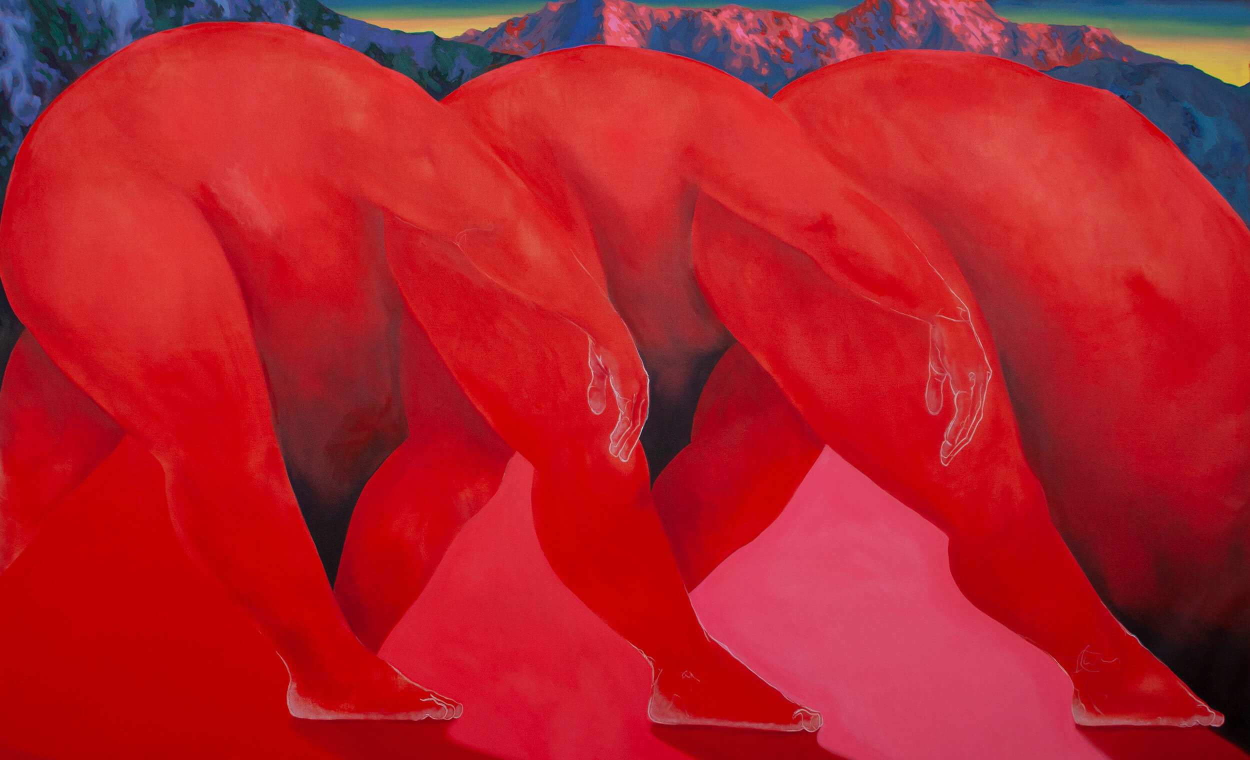 Brittney Leeanne Williams A Passing Dance, 2020 oil on canvas 54 x 89 in. (137.2 x 226.1 cm.)