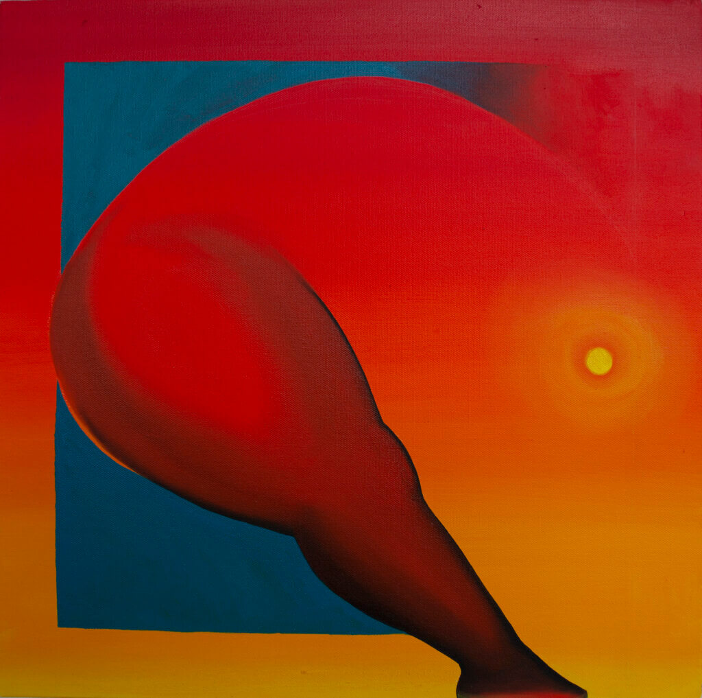 Brittney Leeanne Williams A Sunset Sits Within, 2020 oil on canvas 24 x 24 in. (61 x 61 cm.)