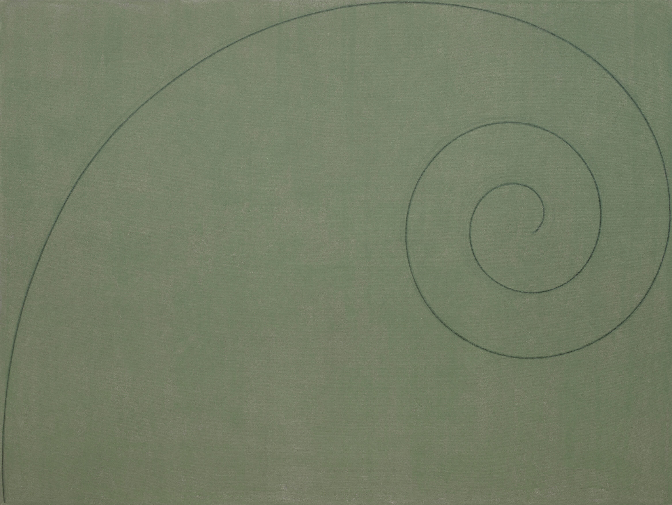Robert Mangold Curled Figure IV, 2000 acrylic and black pencil on canvas 58 x 78 1/4 in. (147.3 x 198.8 cm.)