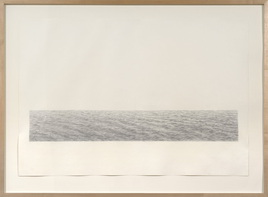 Vija Celmins Long Ocean, 1973 acrylic and graphite on paper 30 x 44 in. (76.2 x 111.8 cm.)