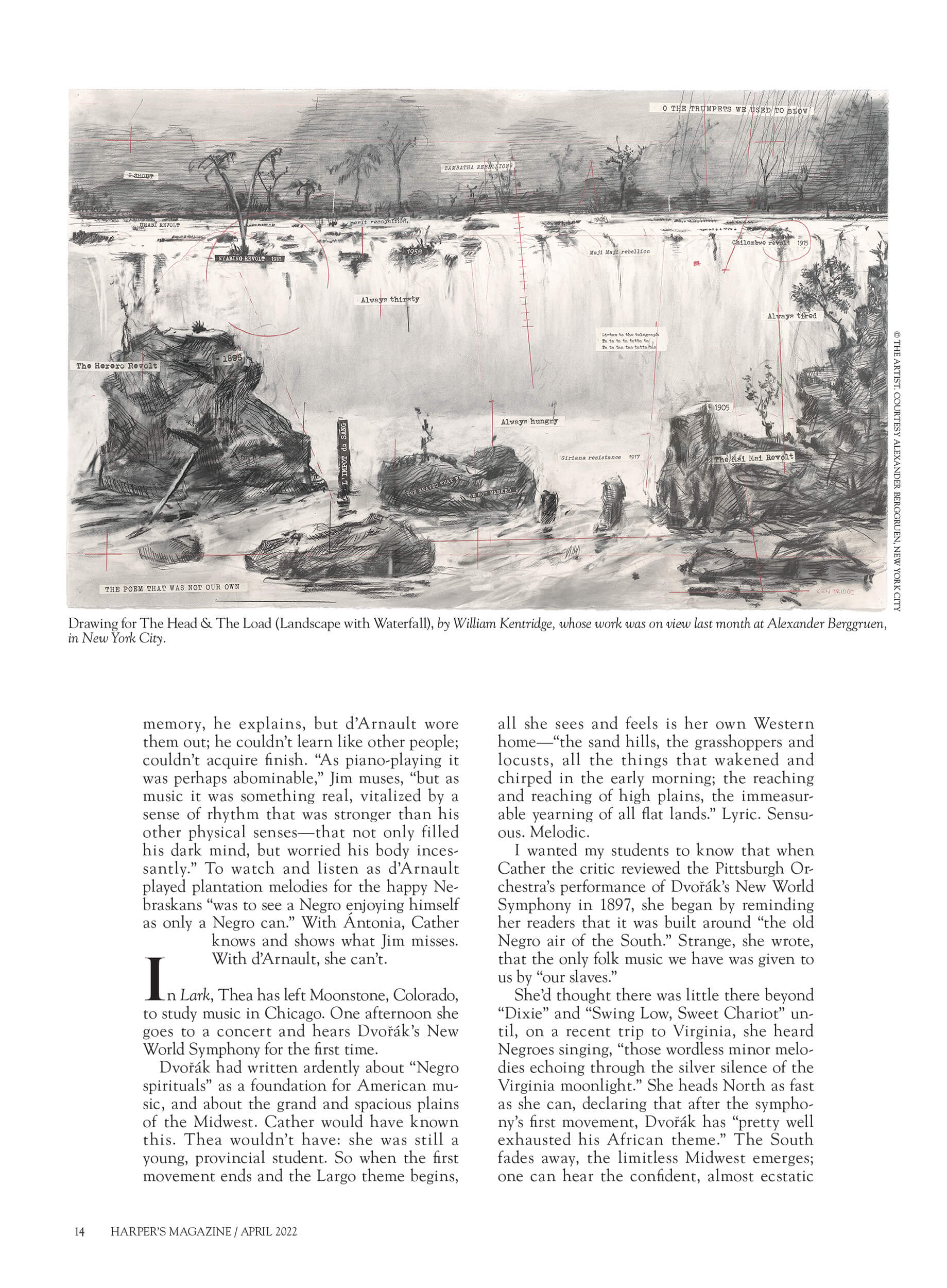 Harper's Magazine April 2022-16 William Kentridge
