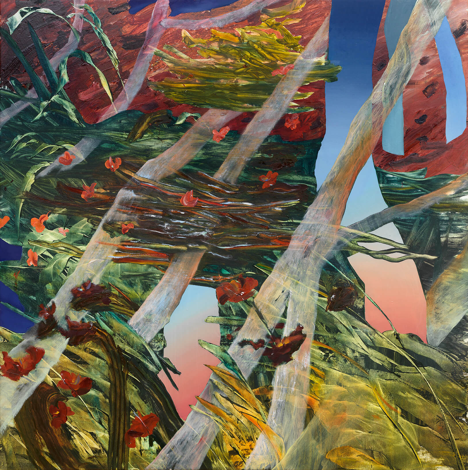 Madeline Peckenpaugh Windswept, 2021 oil on canvas 57 x 57 in. (144.8 x 144.8 cm.)