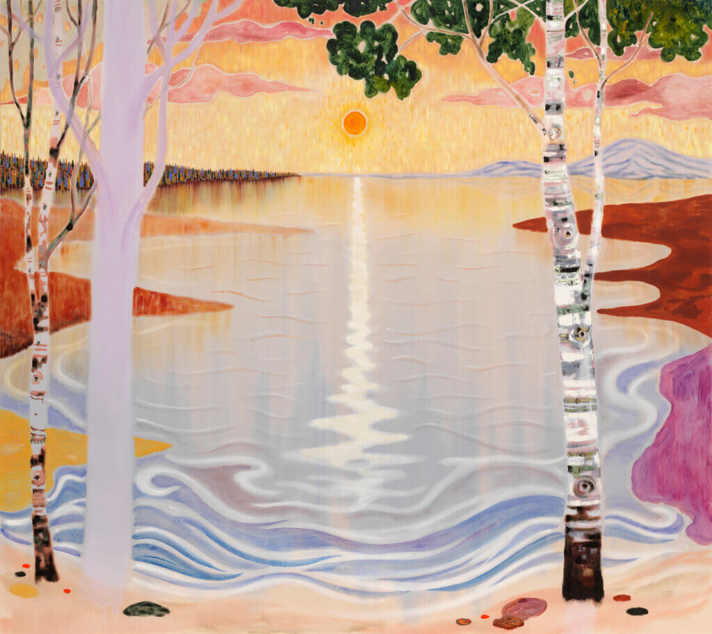 Freya Douglas-Morris Light is an invitation to happiness, 2022 oil on canvas 65 x 72 7/8 in. (165 x 185 cm.)