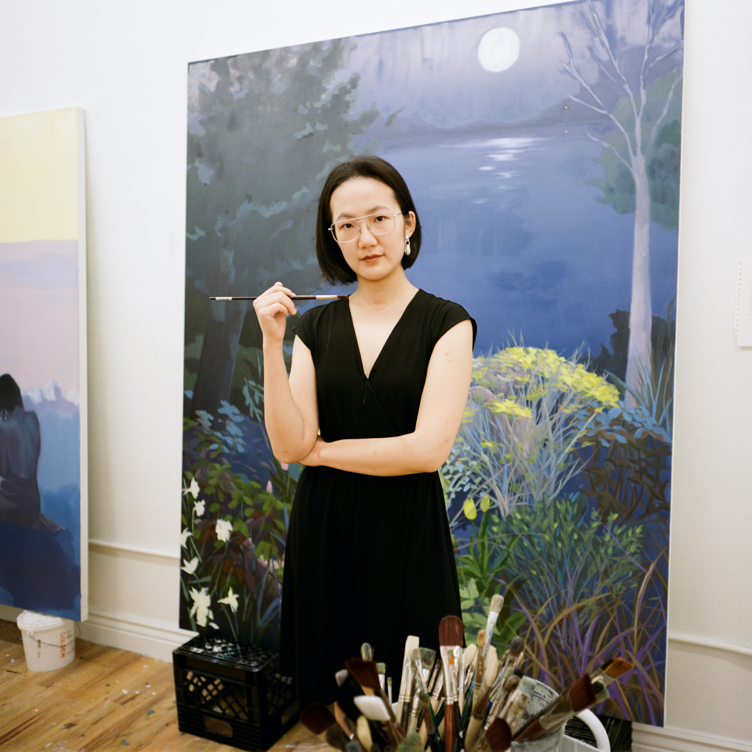 Yuri Yuan in the studio, Brooklyn, NY, 2022. Photo: Johnny Le. All Rights Reserved.