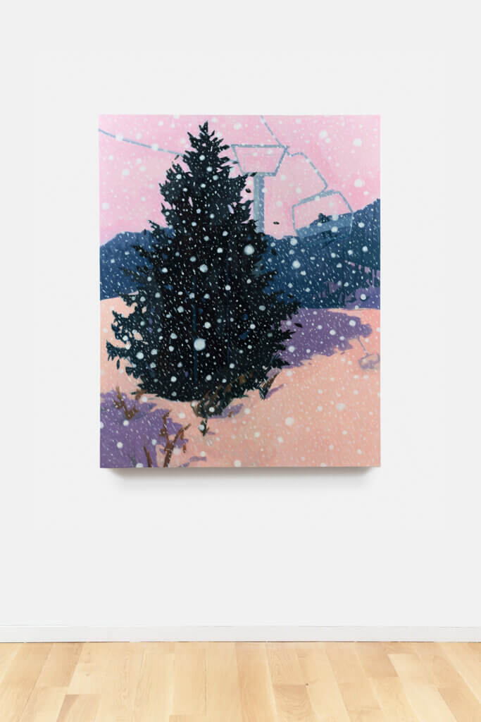 brightened Yuri Yuan Snow Storm, 2022 oil on canvas 60 x 48 in. (152.4 x 121.9 cm.)