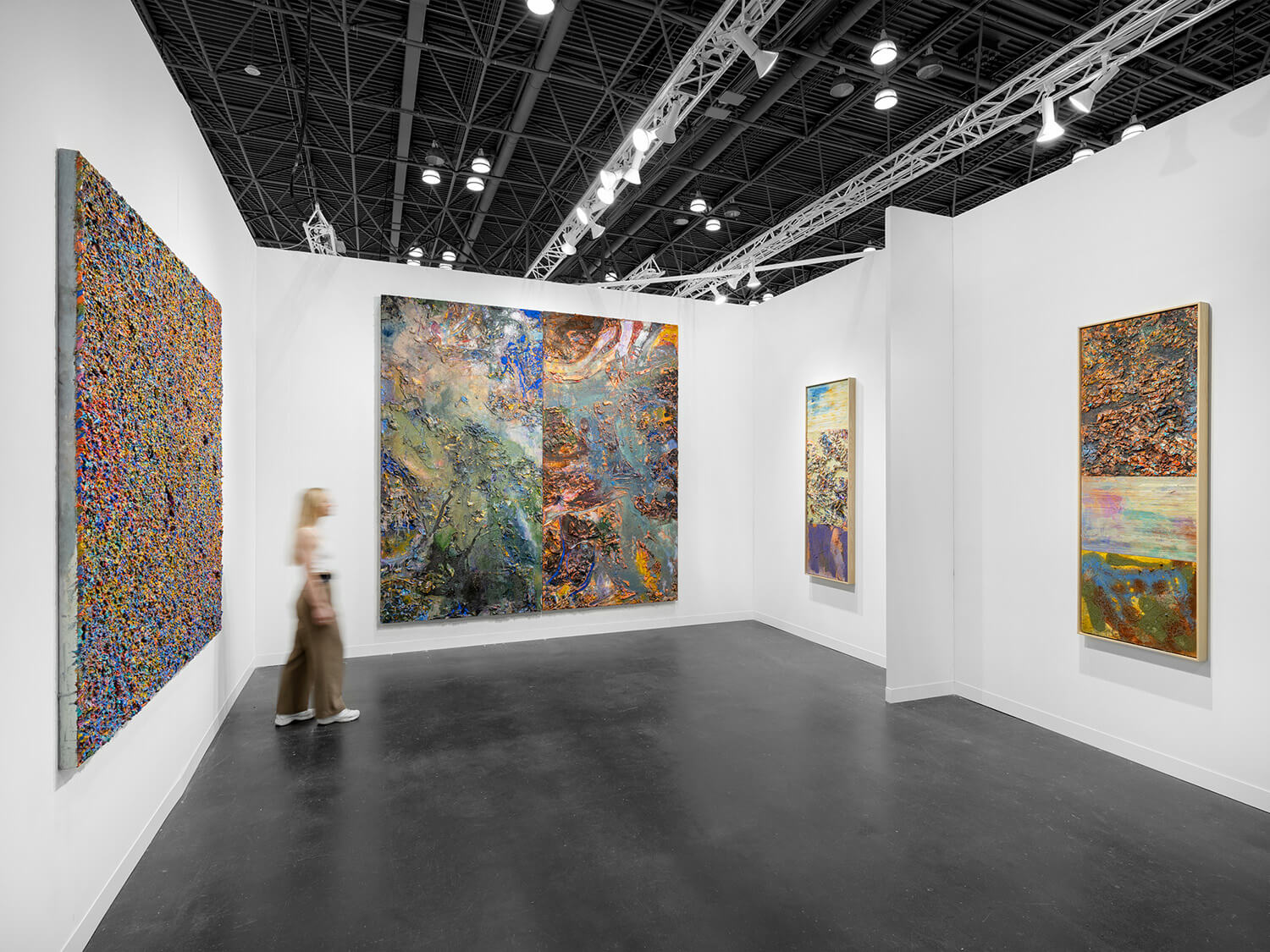 Installation view of Alexander Berggruen's Gabriel Mills solo booth at The Armory Show, NY (September 7-10, 2023).