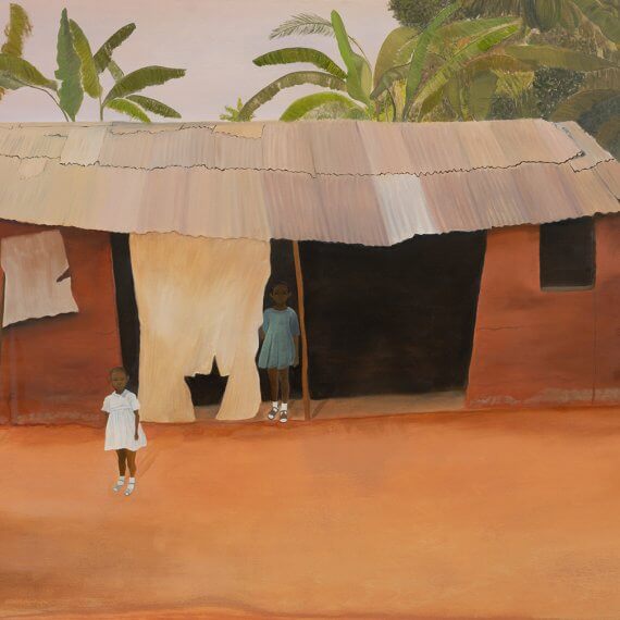 Shanique Emelife Ifee’s Fear, 2024 oil on wood panel 24 x 36 in. (61 x 91.4 cm.)