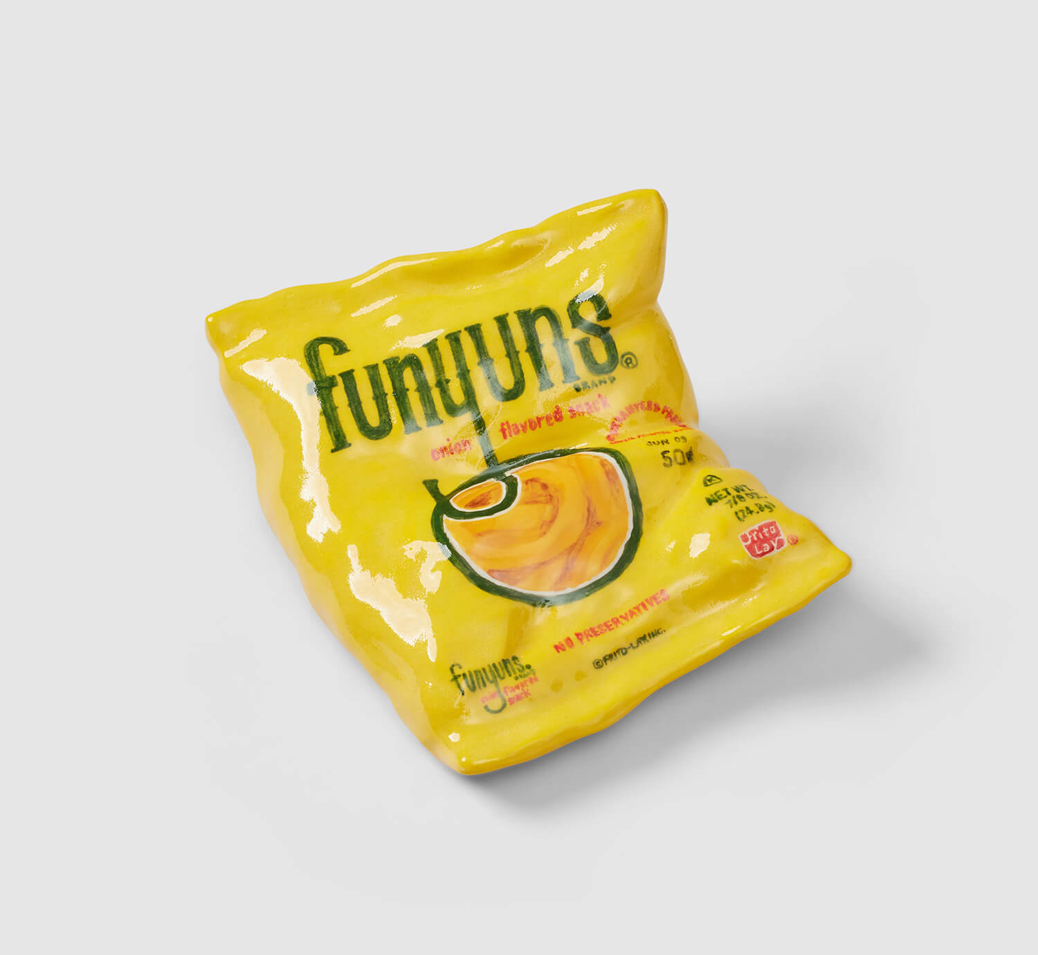 Stephanie H. Shih Funyuns Onion Flavored Snack, 2024 ceramic 3 x 5 1/2 x 7 in. (7.6 x 14 x 17.8 cm.)