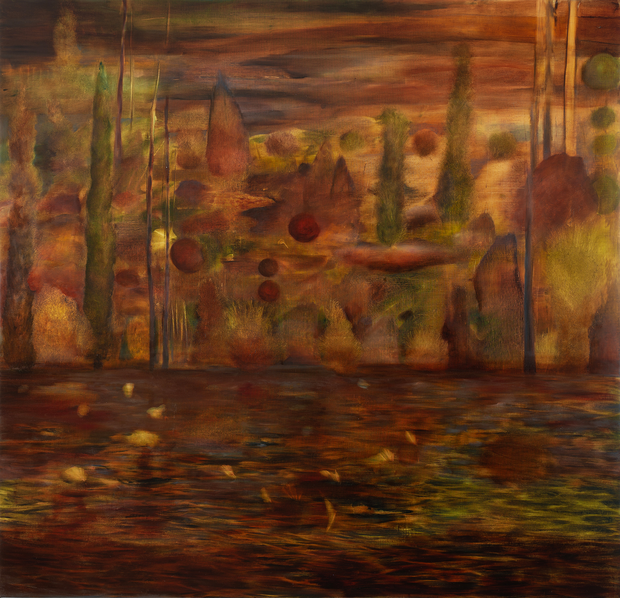 Madeline Peckenpaugh Aries Moon, 2025 oil on linen 54 x 52 in. (137.2 x 132.1 cm.)