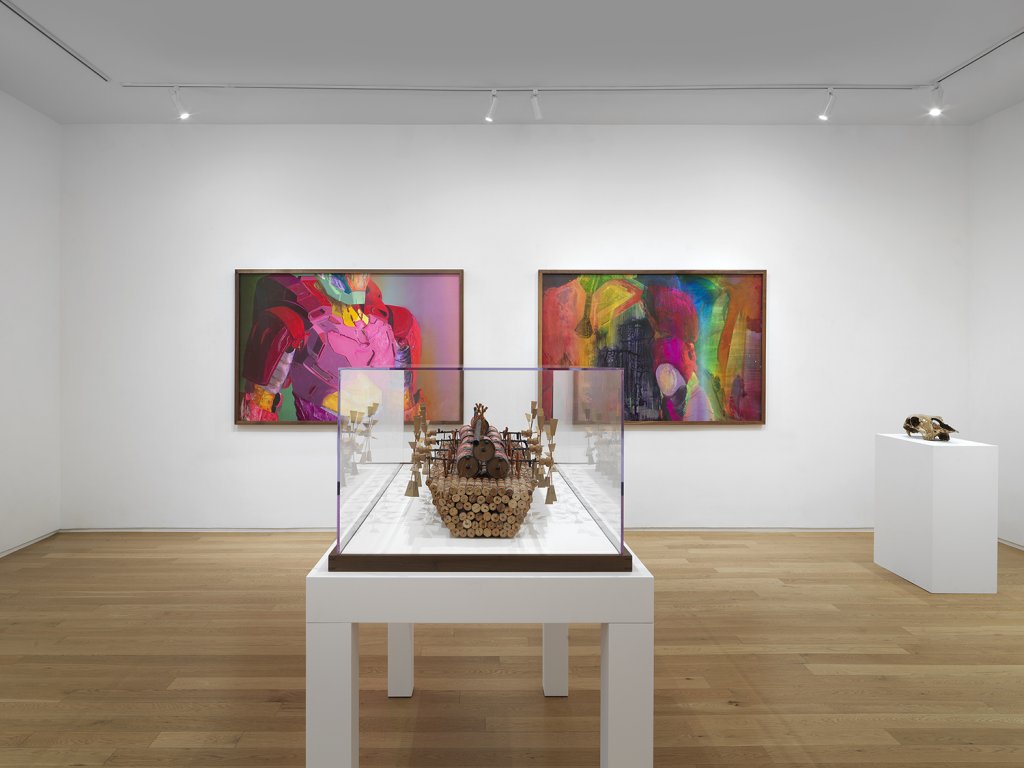 Installation view of Purpose (July 9-August 21, 2025) at Alexander Berggruen, NY.