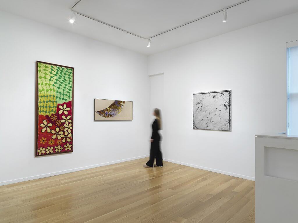 Installation view of Purpose (July 9-August 21, 2025) at Alexander Berggruen, NY.