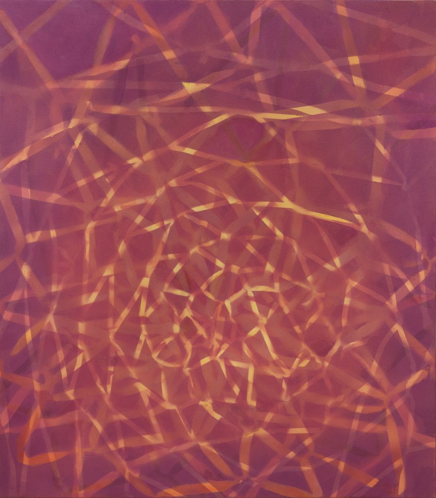 Patricia Orpilla Warm Recollection, 2025 dye and acrylic on canvas 48 x 42 in. (121.9 x 106.7 cm.)