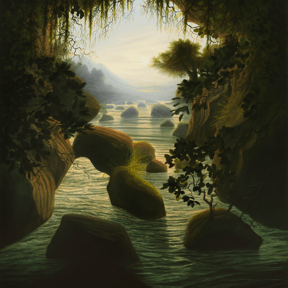 Sholto Blissett The white heat of cold water, throat, 2025 oil on canvas 78 3/4 x 63 in. (200 x 160 cm.)