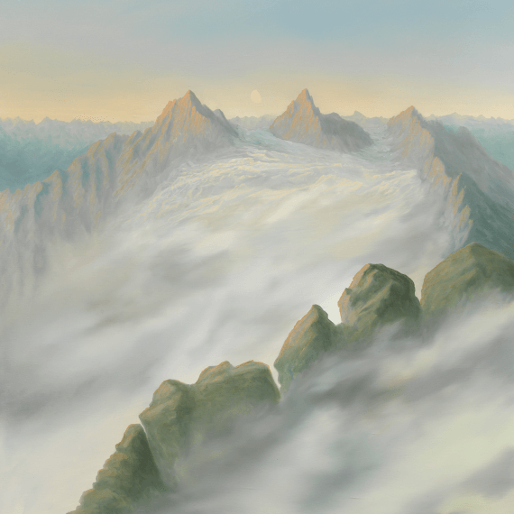 Sholto Blissett The white heat of cold water, sublimation, 2025 oil on canvas 43 1/4 x 39 3/8 in. (110 x 100 cm.)