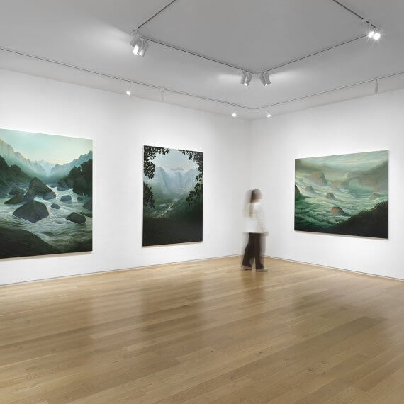 Installation view of Sholto Blissett: The white heat of cold water (September 10-October 15, 2025) at Alexander Berggruen, NY.