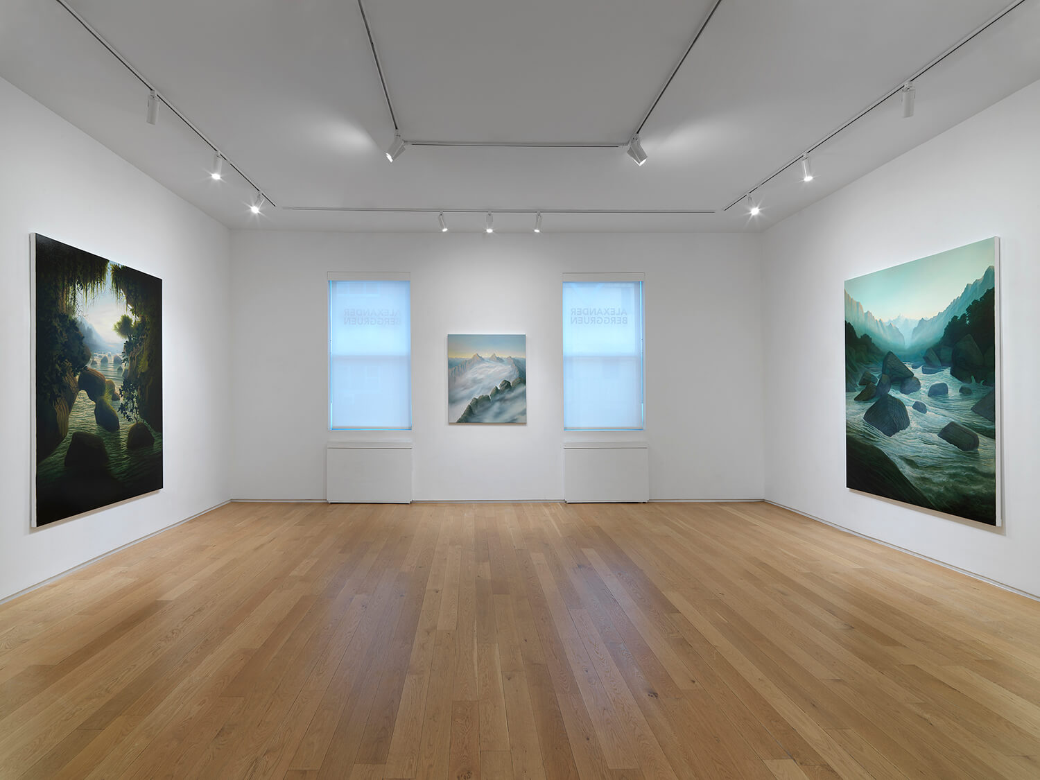 Installation view of Sholto Blissett: The white heat of cold water (September 10-October 15, 2025) at Alexander Berggruen, NY.