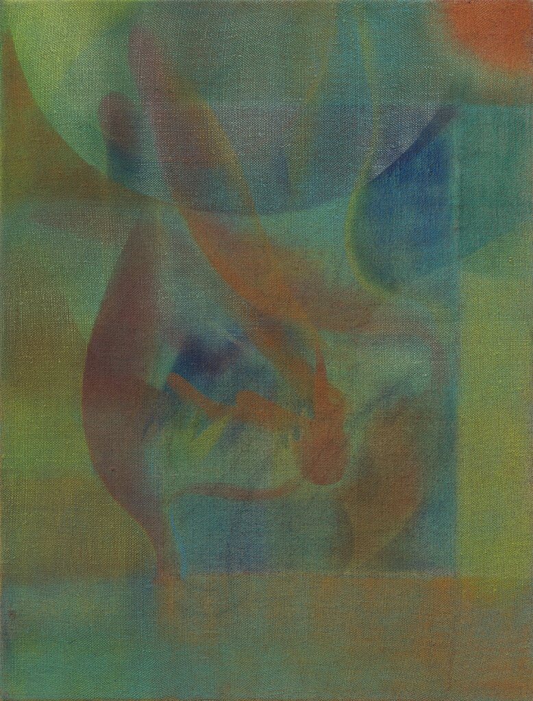 Azadeh Elmizadeh Green Veil, 2025 oil on linen 16 x 12 in. (40.6 x 30.5 cm.)