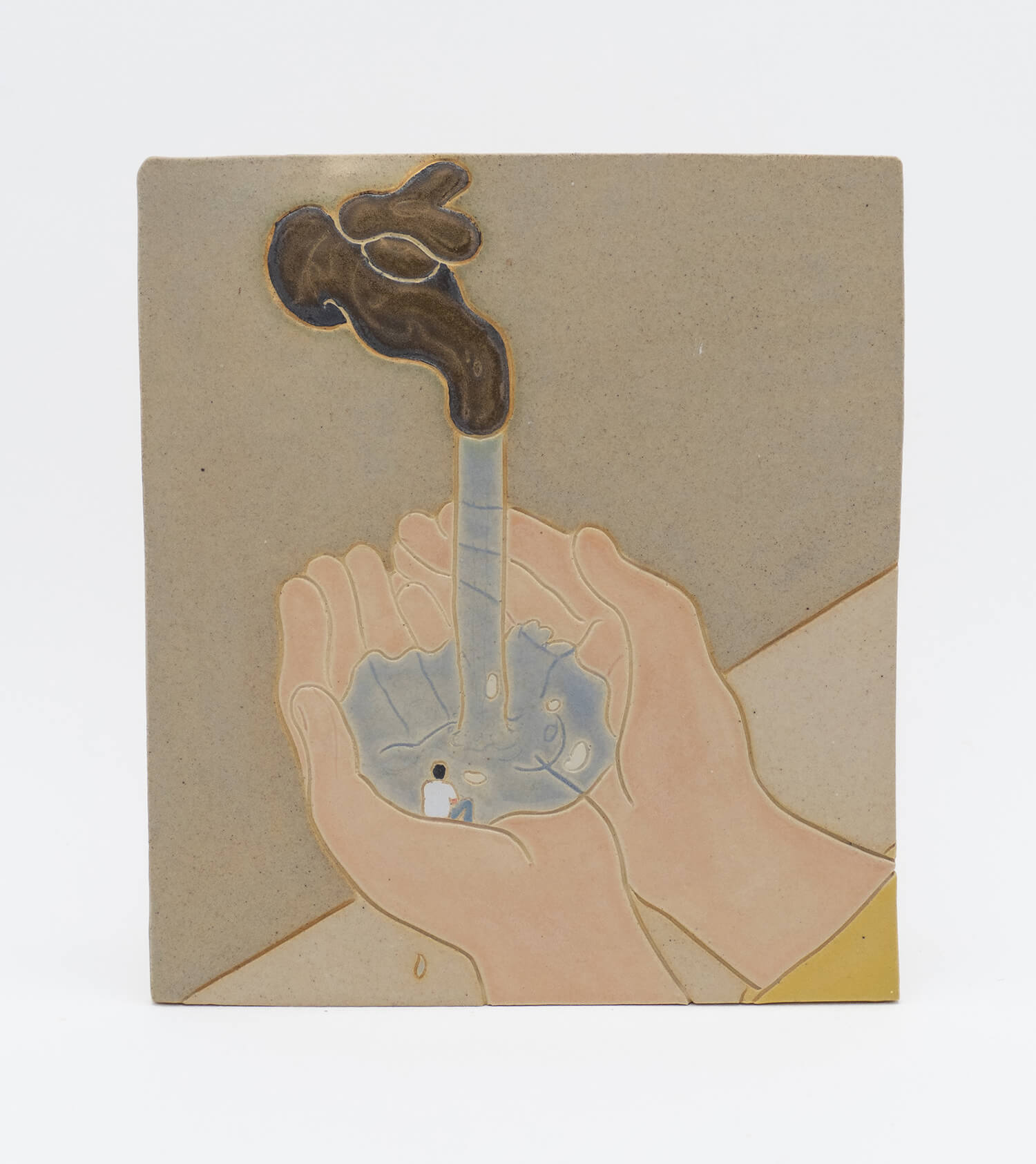 Kevin McNamee-Tweed Faucet (Waterfall), 2025-26 glazed ceramic 6 1/2 x 5 3/4 in. (16.5 x 14.6 cm.)