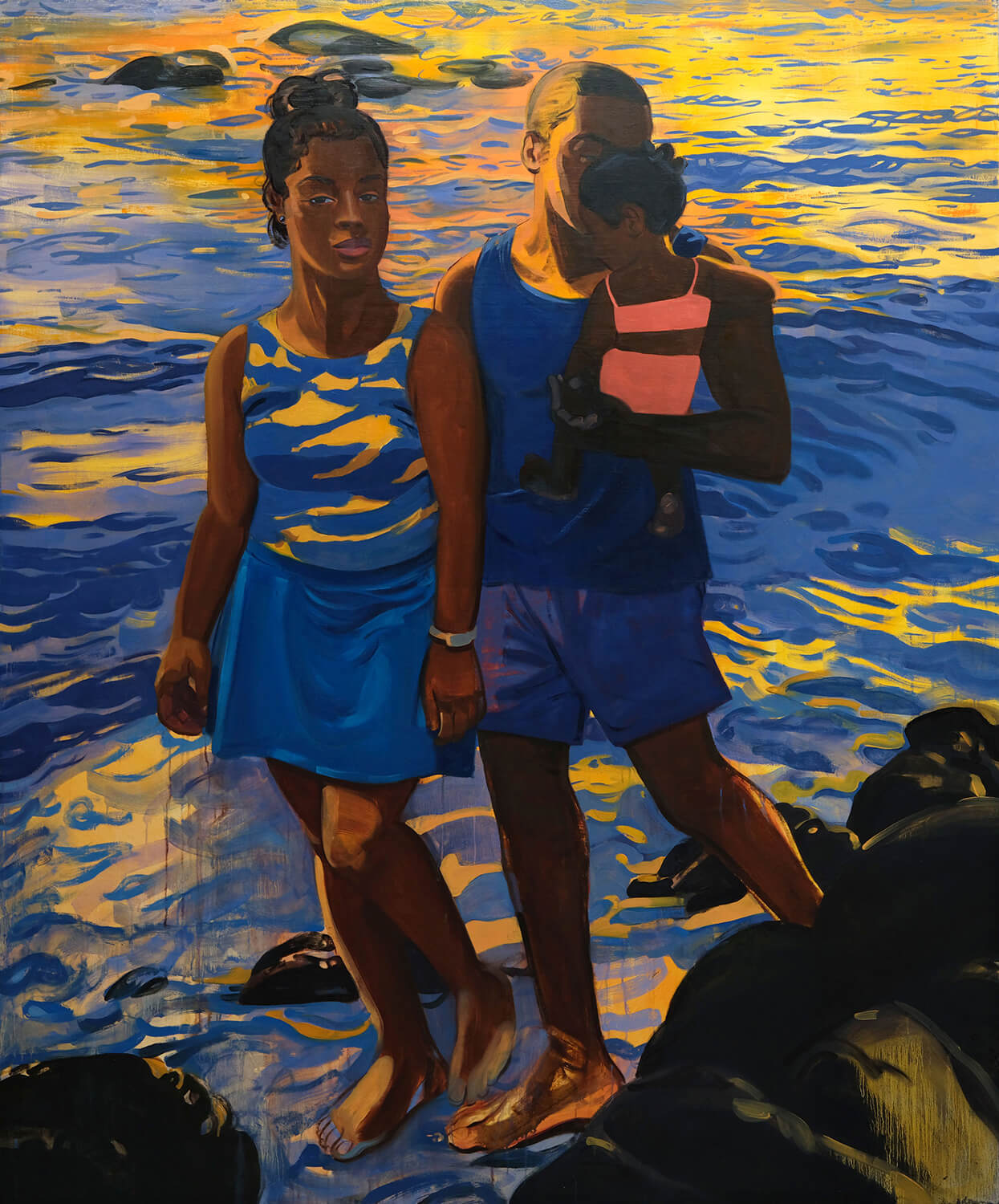 Tajh Rust Holding On (Reprise), 2026 oil on canvas 72 x 60 in. (182.9 x 152.4 cm.)