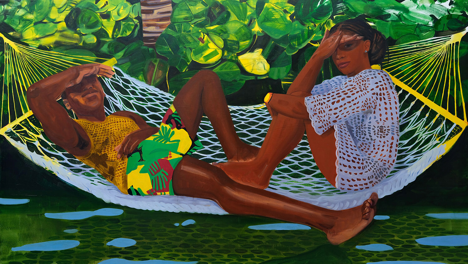 Tajh Rust Meshes, 2026 oil on canvas 48 x 84 in. (121.9 x 213.4 cm.)