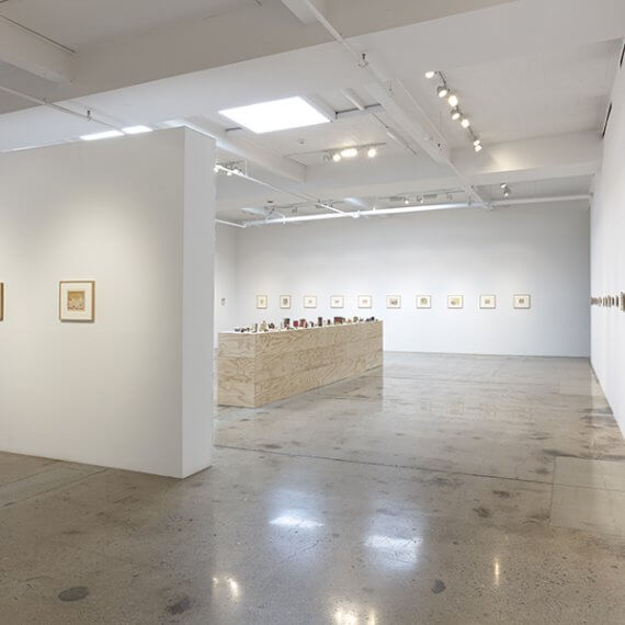 Installation view of "Kevin McNamee-Tweed: Fiction Workshop," (2022) at Steve Turner, Los Angeles, CA.