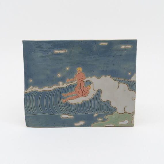 Kevin McNamee-Tweed The Wave of Self, 2025 glazed ceramic 4 1/2 x 5 3/4 in. (11.4 x 14.6 cm.)