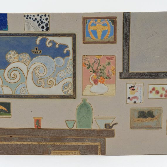 Kevin McNamee-Tweed Room, 2024 glazed ceramic 7 1/2 x 9 1/2 in. (19.1 x 24.1 cm.)