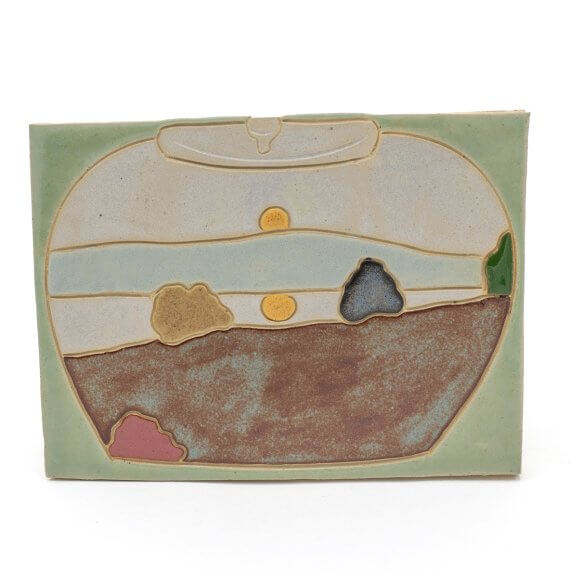 Kevin McNamee-Tweed, Sun Over Hill (AWD), 2024, Glazed ceramic, 4.5 x 6 inches