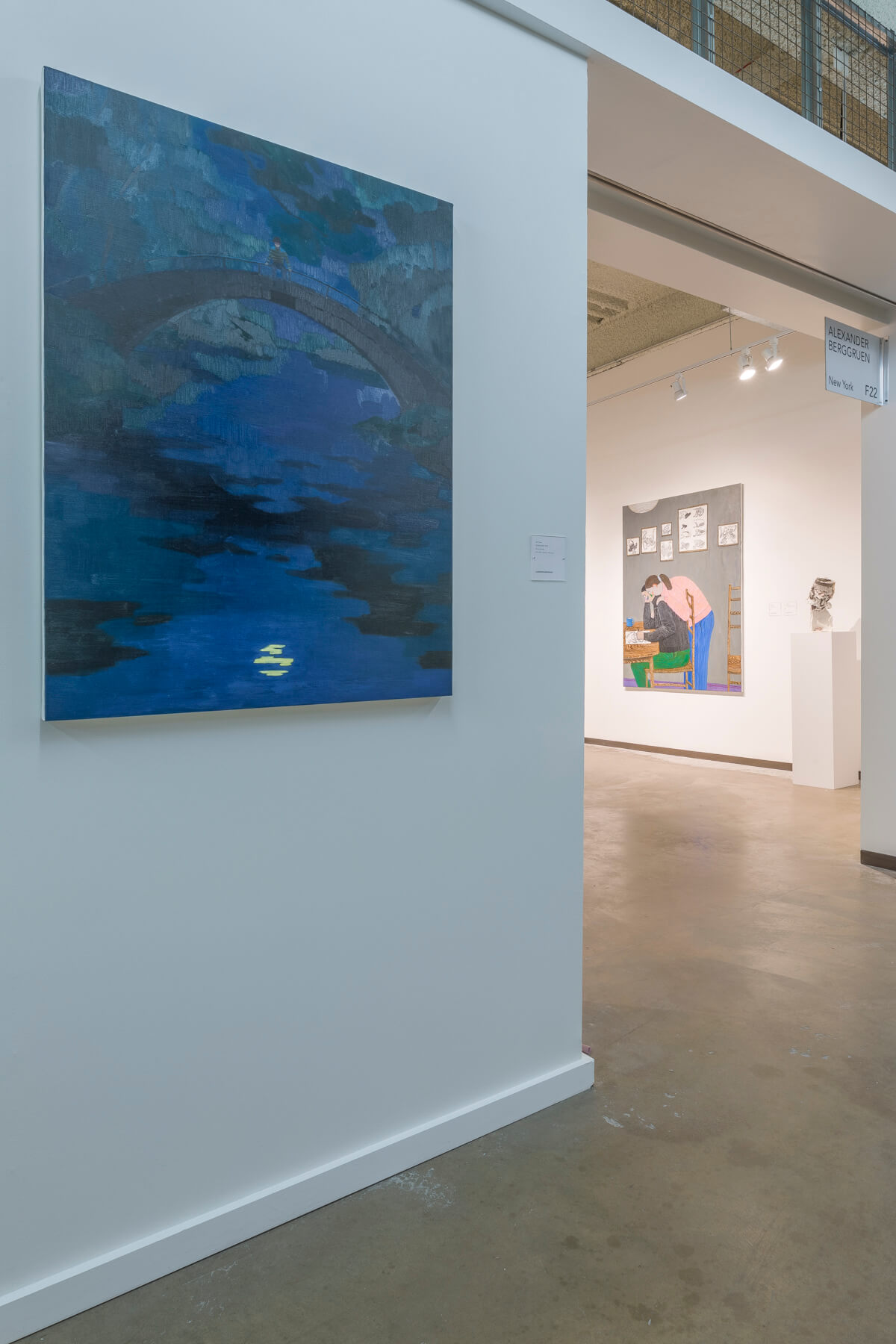 Installation view of Freya Douglas-Morris, Laird Gough, Heidi Hahn, Sally J. Han, Tom Howse, Kevin McNamee-Tweed, Gabriel Mills, Yuri Yuan at the Dallas Art Fair (April 16-19, 2026), Dallas, TX, Booth F22. Photo: Evan Sheldon