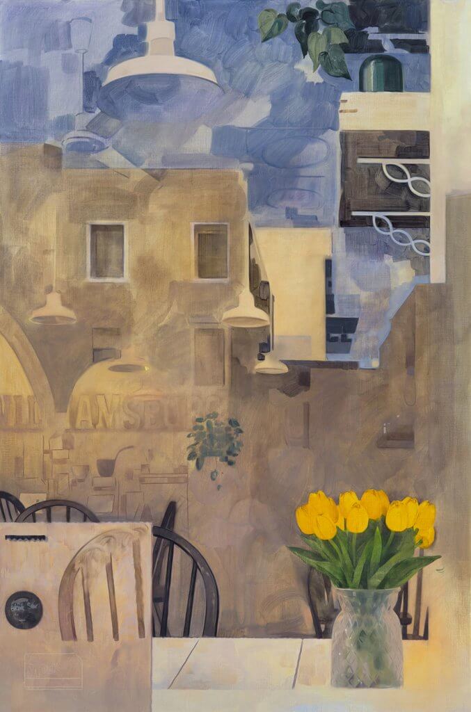 Baoying Huang Graphic Novelist and the Sea, 2026 oil on linen 60 x 40 in. (152.4 x 101.6 cm.) Baoying Huang Graphic Novelist and the Sea, 2026 oil on linen 60 x 40 in. (152.4 x 101.6 cm.)