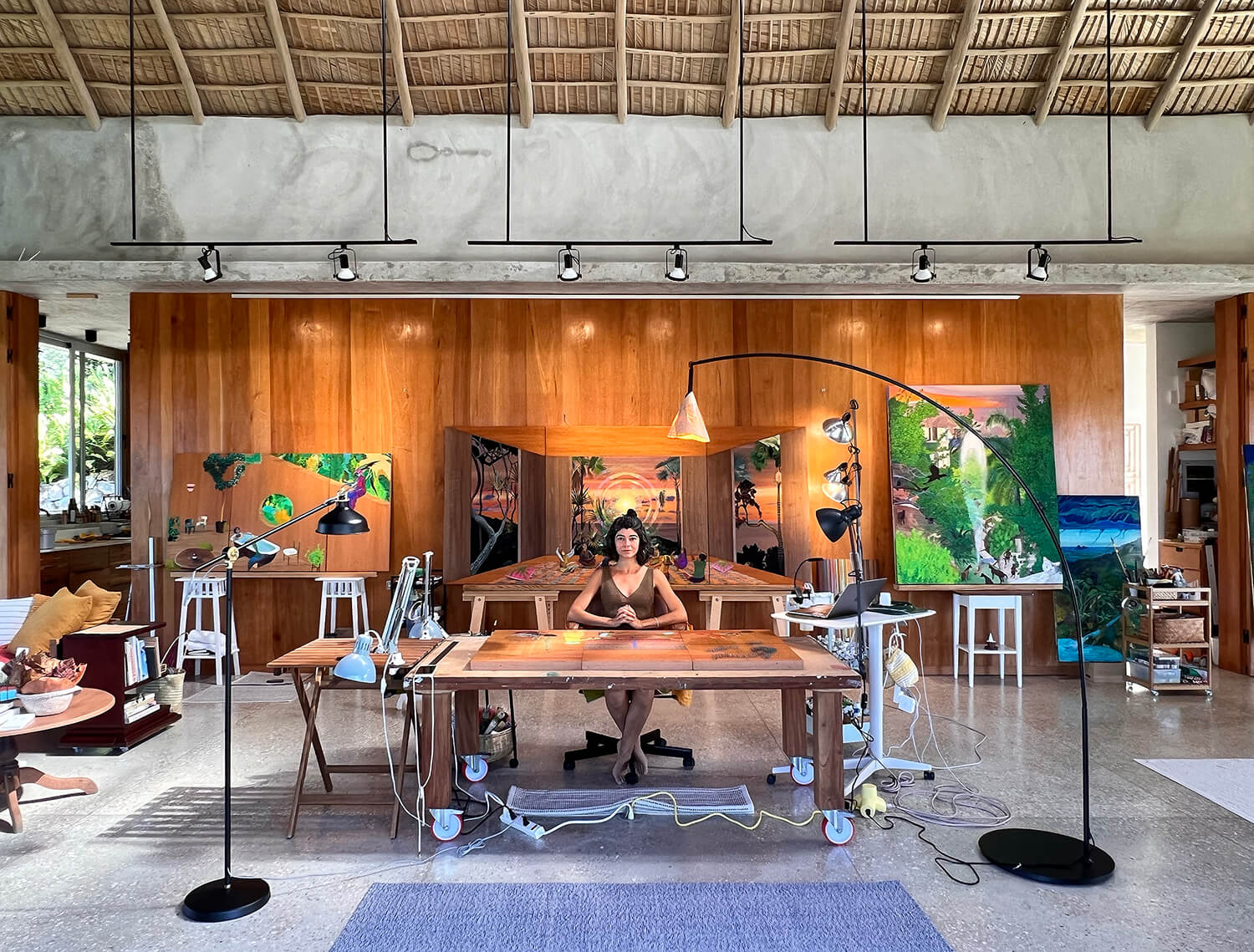 Hulda Guzmán in the studio, Dominican Republic, 2026. Photo: Peyi Guzmán