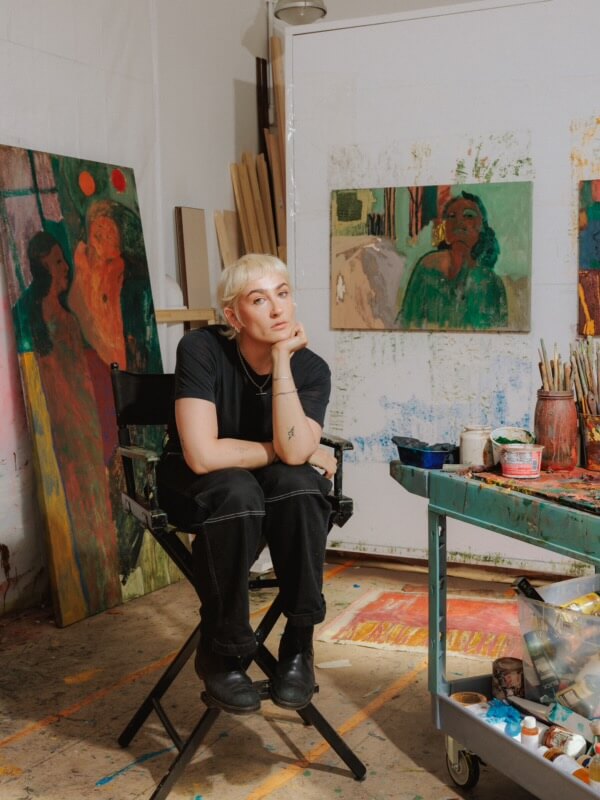 Emma Fineman in the studio. Photo: Cory Maryott
