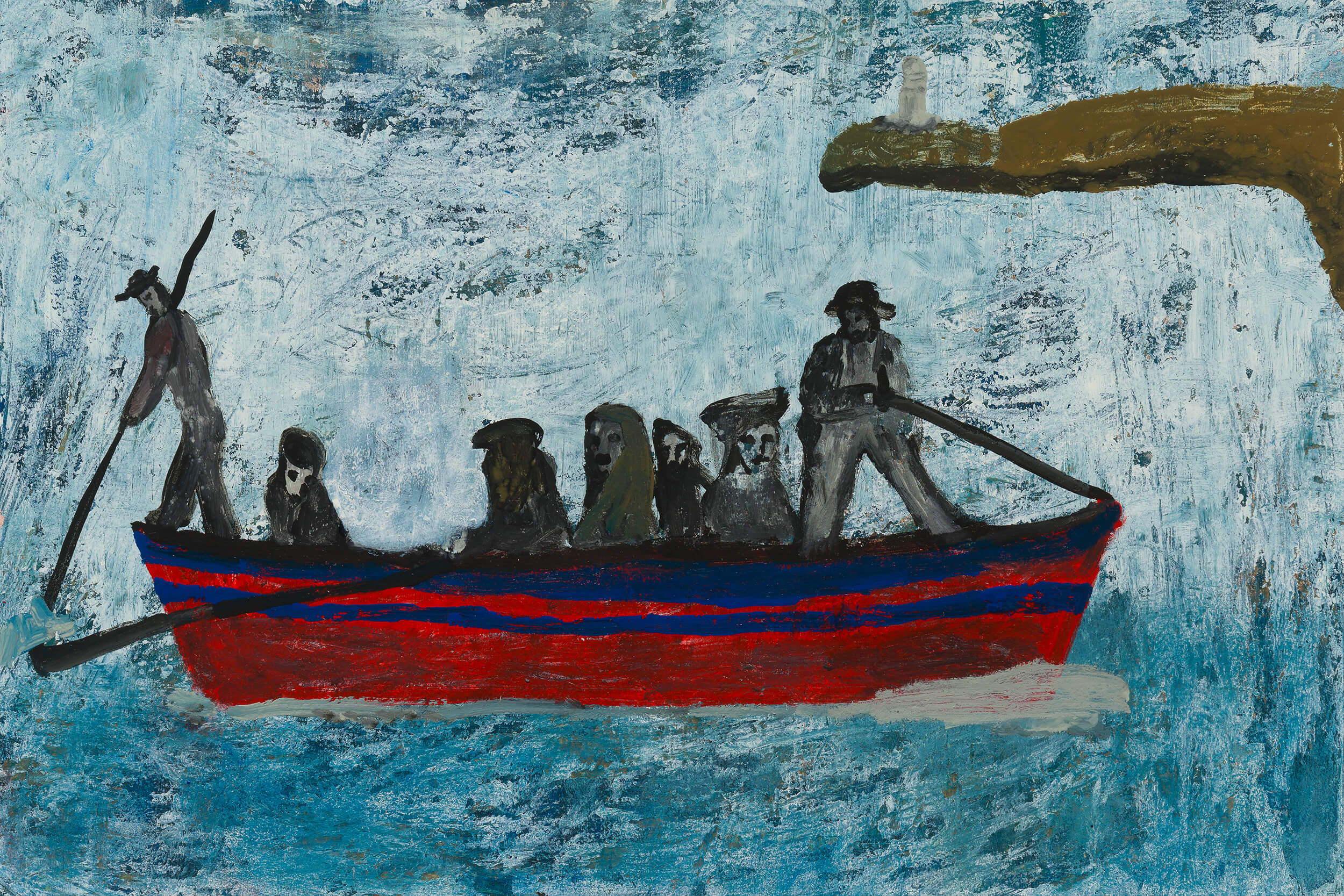 Danny Fox The visitation, 2026 acrylic on board mounted on canvas 15 3/4 x 23 5/8 in. (40 x 60 cm.)