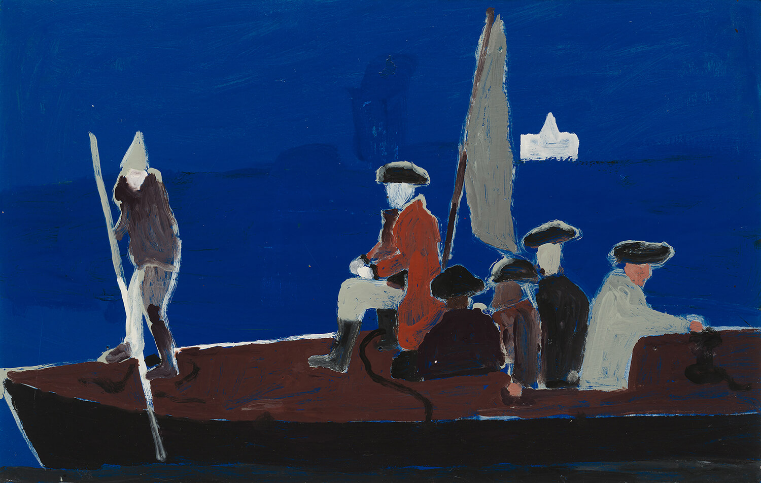 Danny Fox The departure, 2026 acrylic on board mounted on panel, framed 21 1/4 x 33 1/2 in. (54 x 85 cm.)