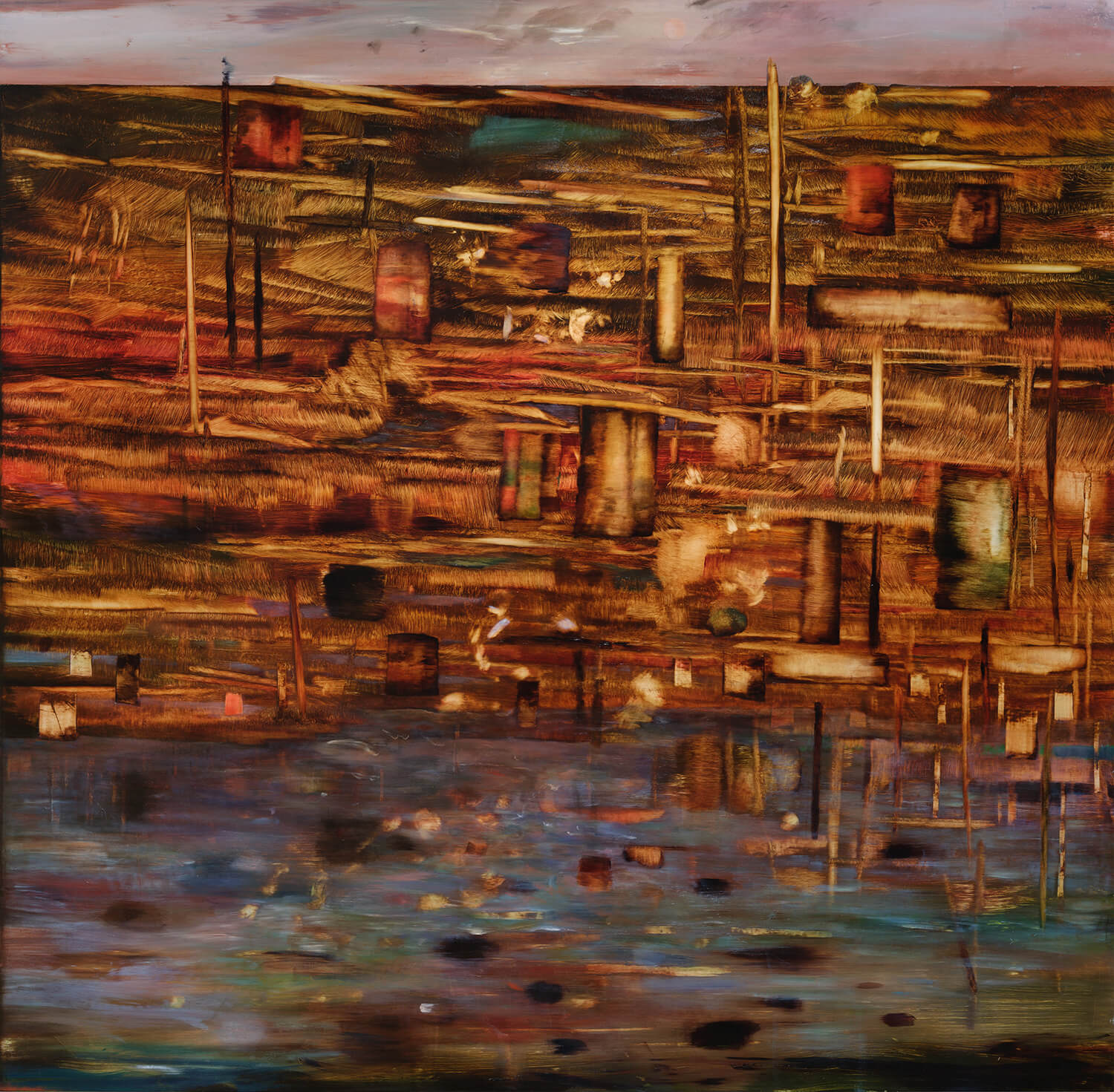 Madeline Peckenpaugh Relics, 2026 oil on linen 78 x 78 in. (198.1 x 198.1 cm.)