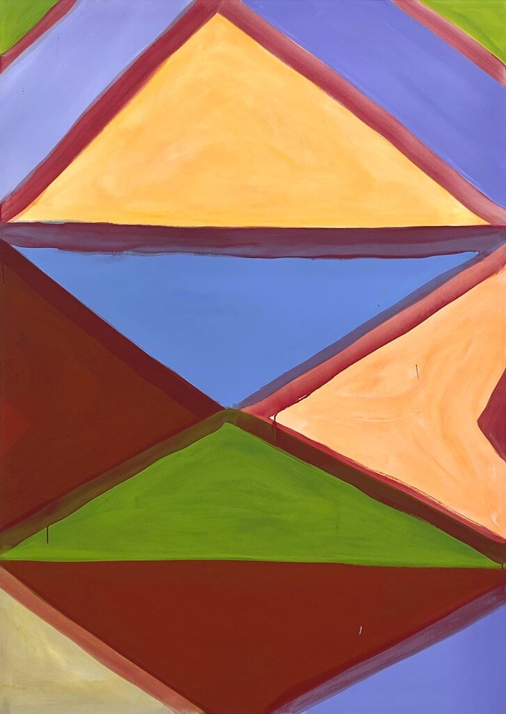 Marina Adams Ancient Intel (for Norma Cole), 2026 acrylic on linen 70 x 50 in. (177.8 x 127 cm.)