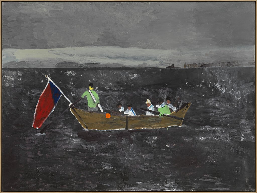 Danny Fox Fata Morgana, 2026 acrylic on canvas, framed 47 1/4 x 63 in. (120 x 160 cm.)