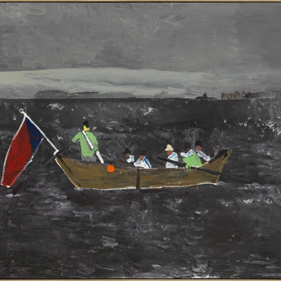 Danny Fox Fata Morgana, 2026 acrylic on canvas, framed 47 1/4 x 63 in. (120 x 160 cm.)
