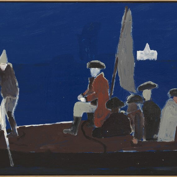 
Danny Fox
The departure, 2026
acrylic on board mounted on panel, framed
21 1/4 x 33 1/2 in. (54 x 85 cm.)