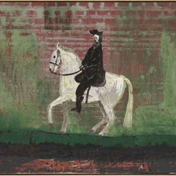 
Danny Fox
rider and moss, 2026
acrylic on board mounted on panel, framed
24 3/8 x 30 3/4 in. (62 x 78 cm.)