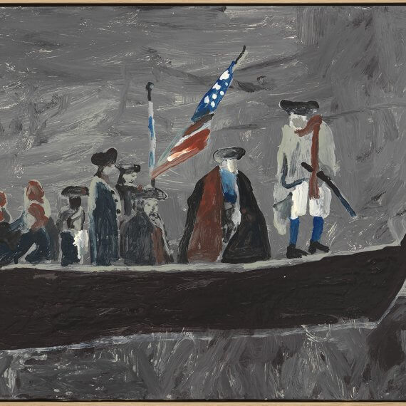 
Danny Fox
The crossing, 2026
acrylic on board mounted on panel, framed
18 1/8 x 24 in. (46 x 61 cm.)