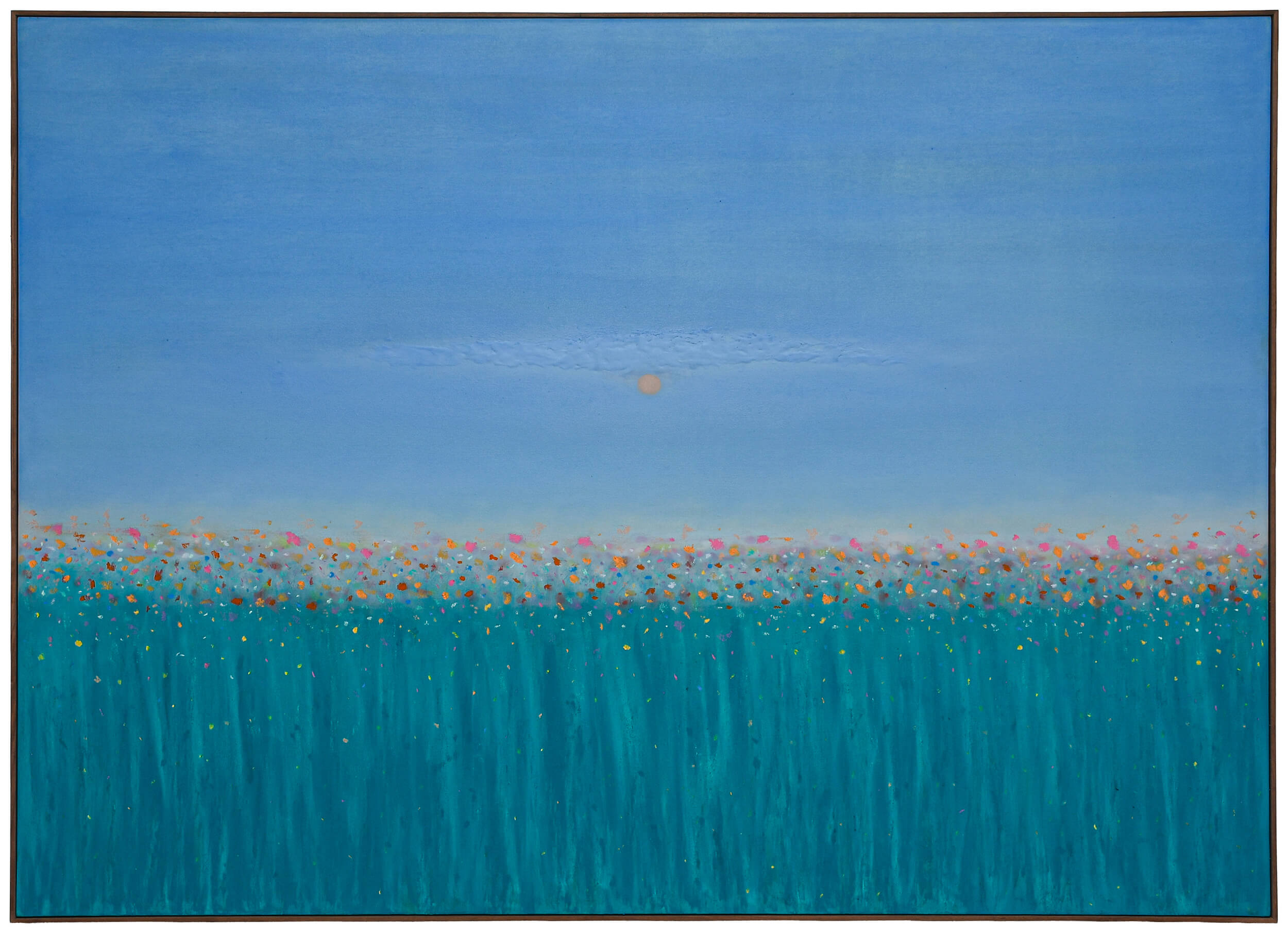 Yoab Vera Temporal Horizons: Volver al Porvenir, 2026 oil, oil stick, and concrete on canvas, framed 51 1/8 x 70 7/8 in. (130 x 180 cm.)