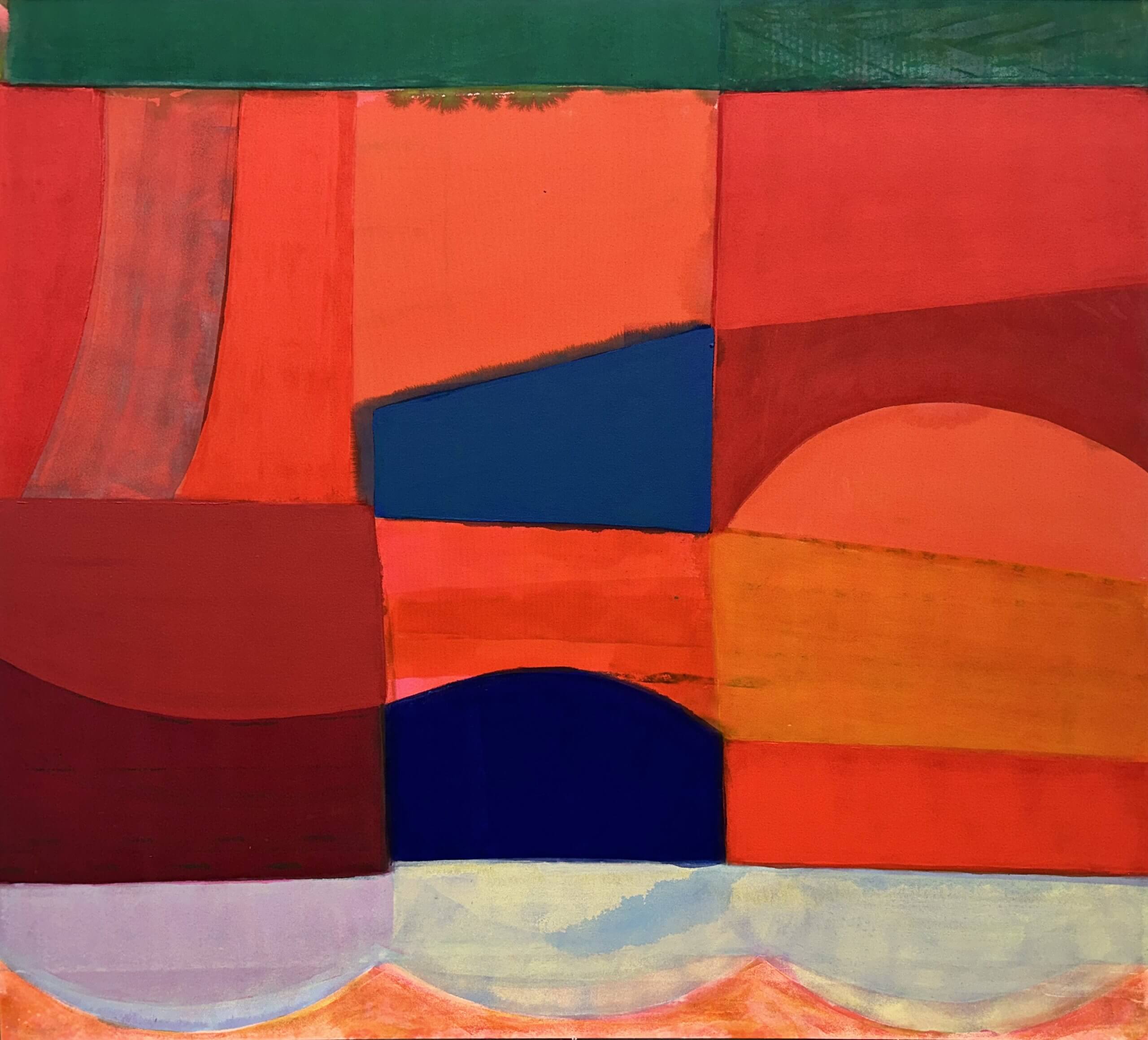 Anna Kunz, Out To The Sun, 2026 acrylic on canvas 48 x 53 in. (121.9 x 134.6 cm.)