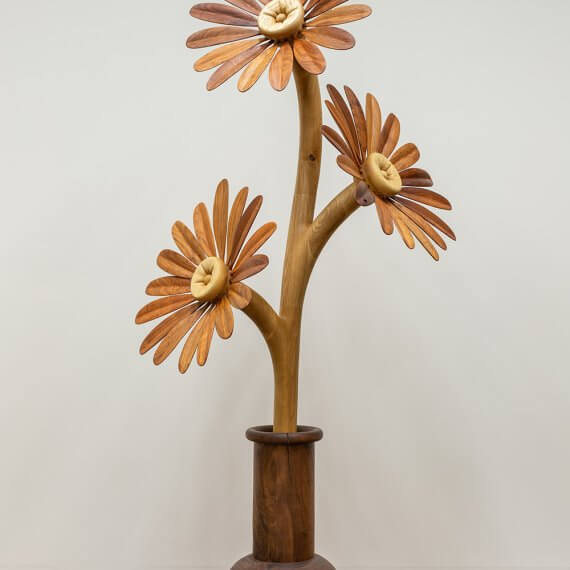 Damianita, 2025 Mesquite, ash, walnut 91 x 27 x 44 in | 231 x 68.5 x 111.5 cm