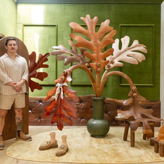 Raul De Lara installation at the Hermès flagship on Madison Avenue, 2026. Photo courtesy of Hermès.